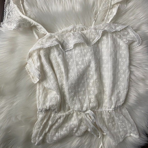 White Ruffle Top - Picture 2 of 2
